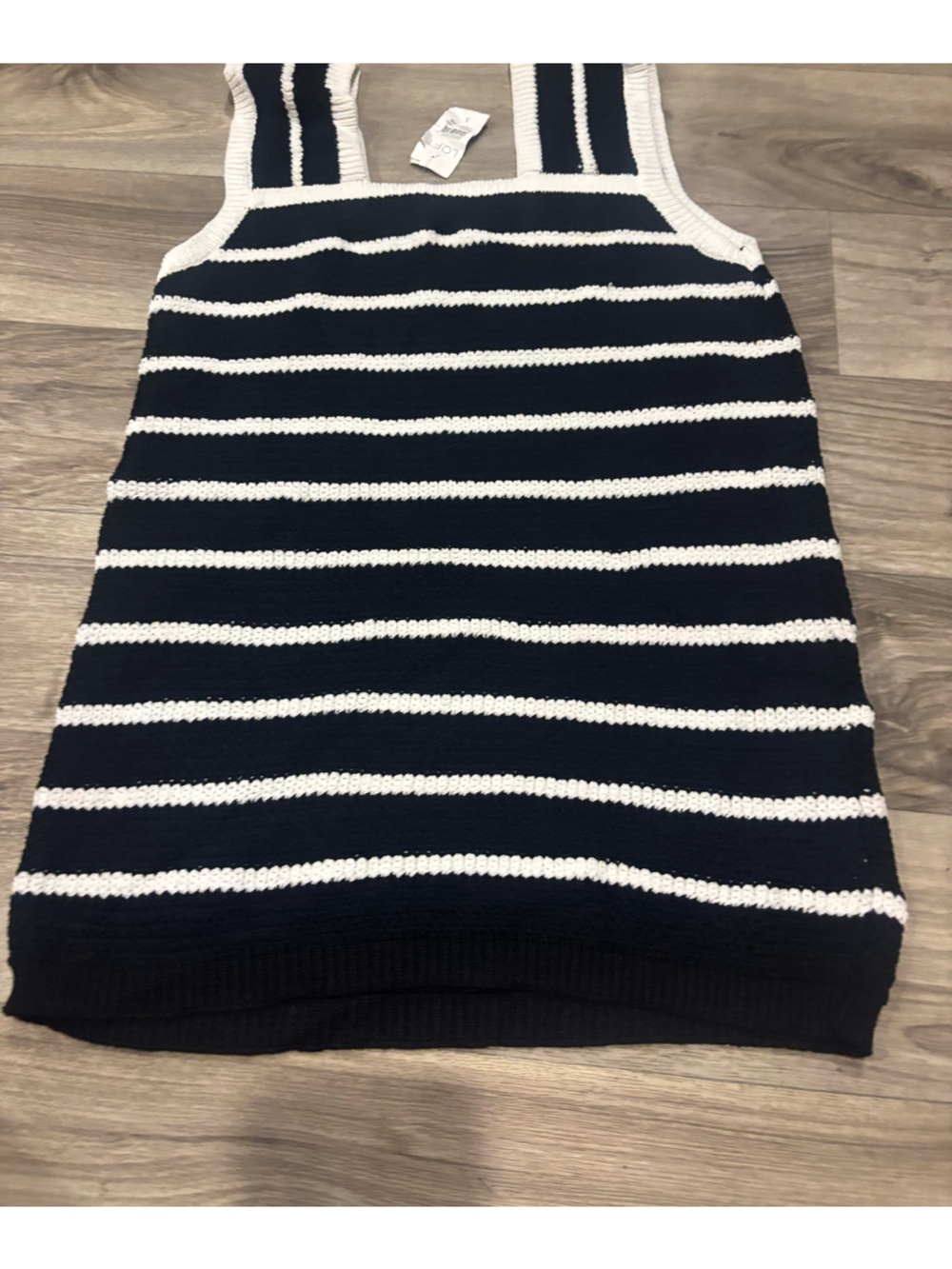 LOFT Navy and White Striped Knit Sundress - Picture 2 of 9